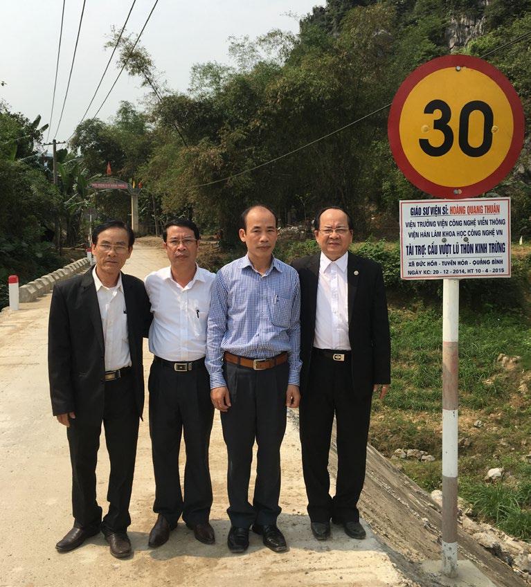 GS.VS Hoàng Quang Thuận tặng cầu vượt lũ cho quê hương